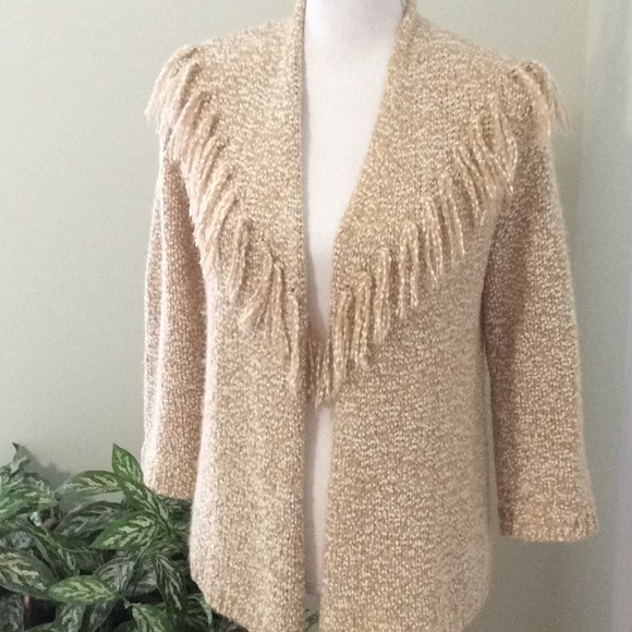 Alfred Dunner Sweaters - 🐌 Alfred Dunner Fun fringed open front sweater PS